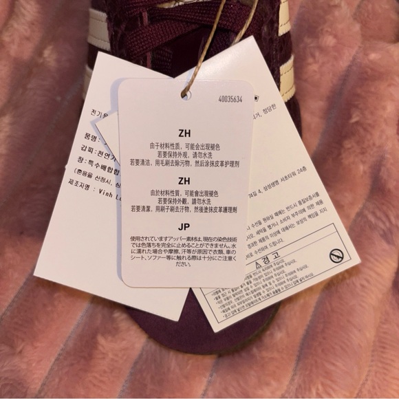 adidas Samba Snakeskin Women's Sneakers in Burgundy and White - Picture 14 of 14